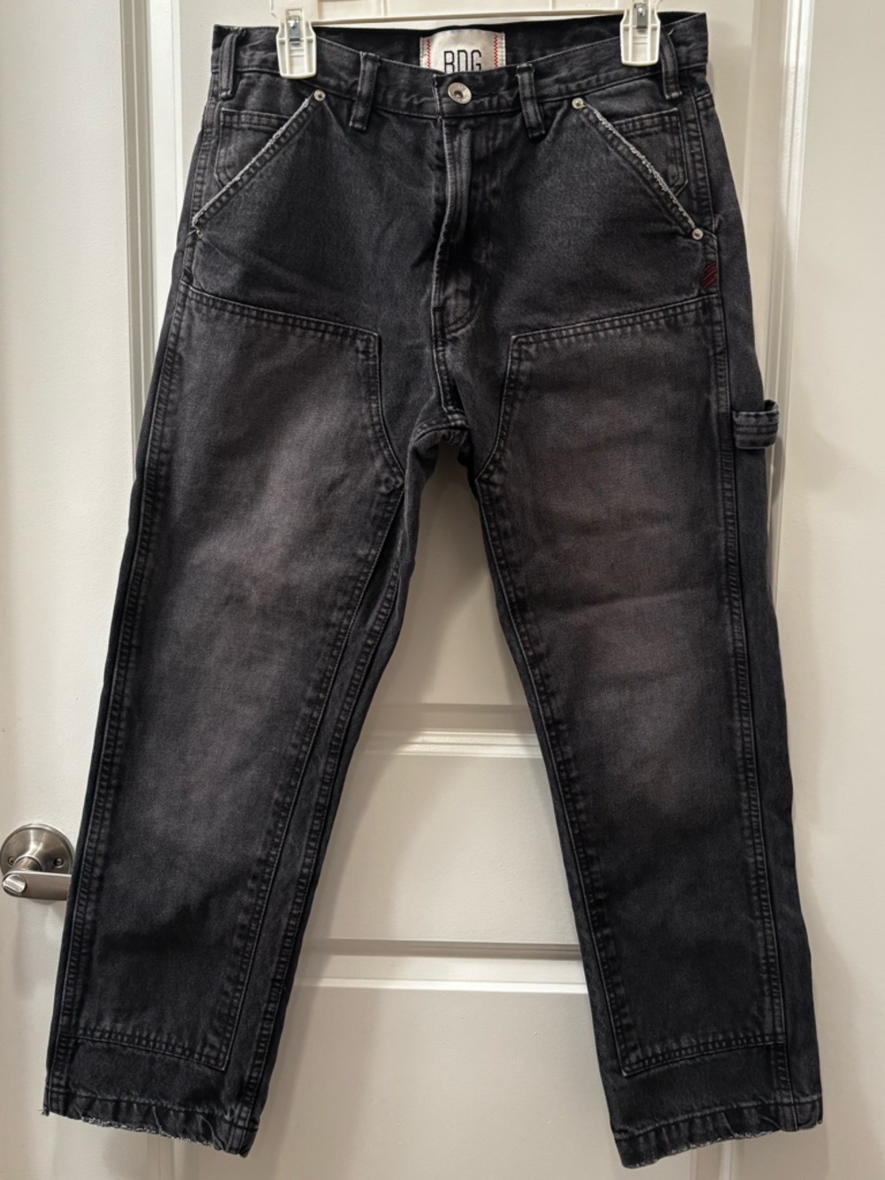 BDG Women's Straight Leg Jeans in Washed Black